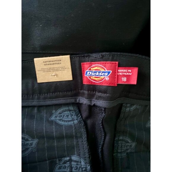 Dickies Bootcut Worker Mid Rise Black Pants Junior Plus Size 18 NEW NWT - Picture 6 of 7